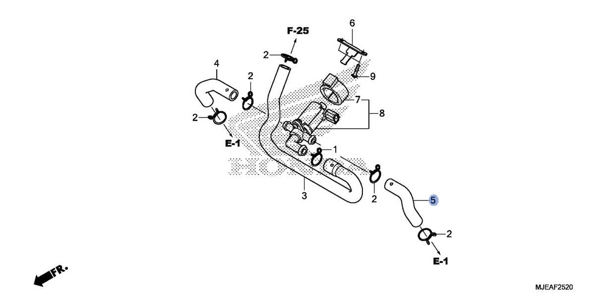 Honda OEM part 18654-MJE-D00