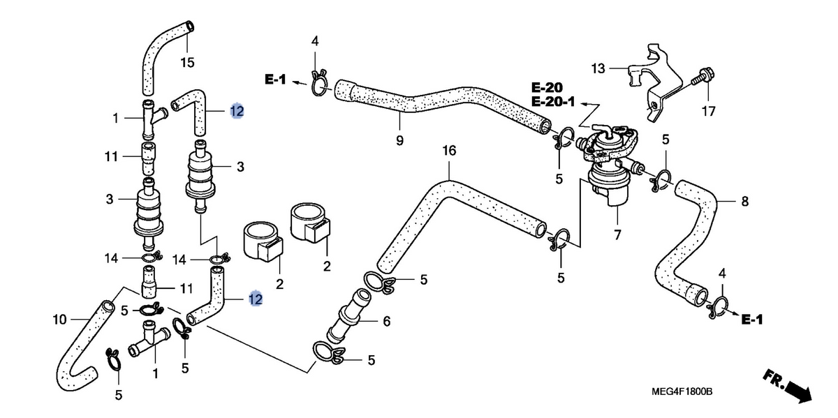 Honda OEM part 18655-MEG-000