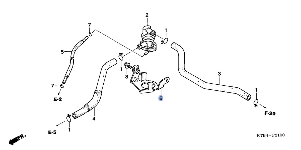 Honda OEM part 18660-KTB-000