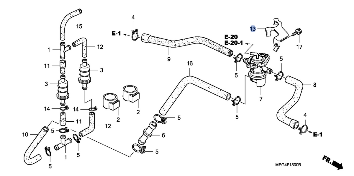 Honda OEM part 18660-MEG-000