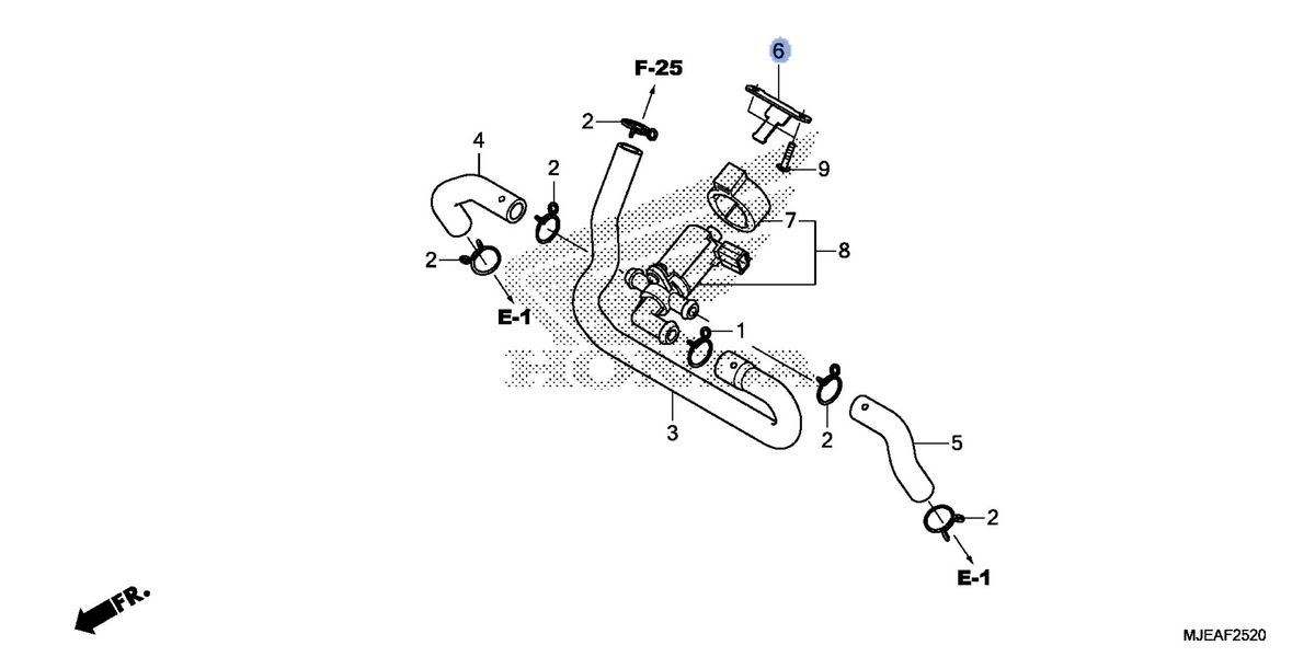 Honda OEM part 18661-MJE-D00