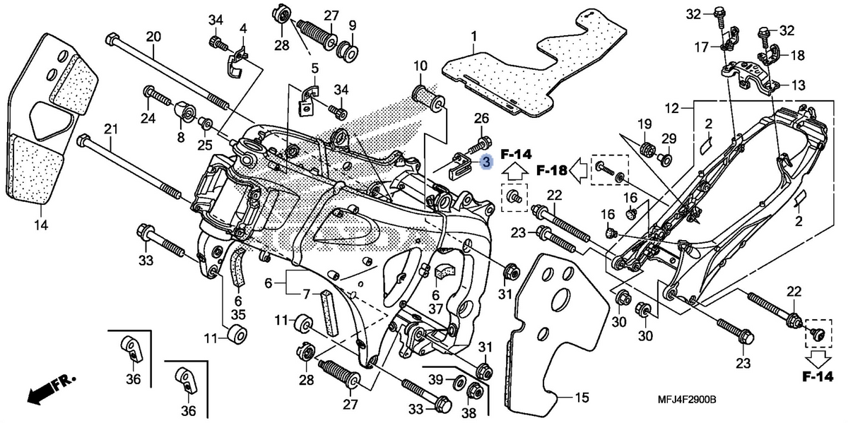 Honda OEM part 18931-MFJ-D00