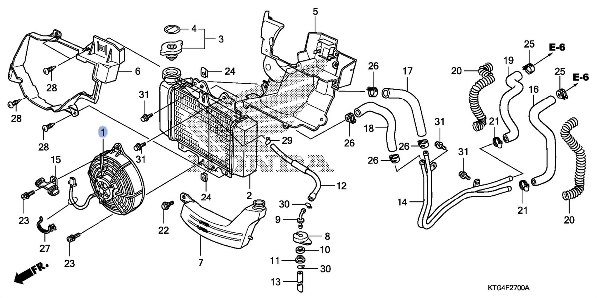 Honda OEM part 19005-KTF-980