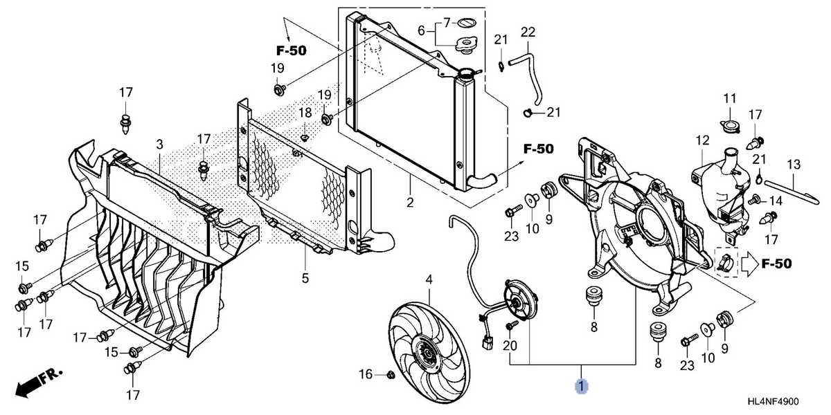 Honda OEM part 19006-HL4-AK1