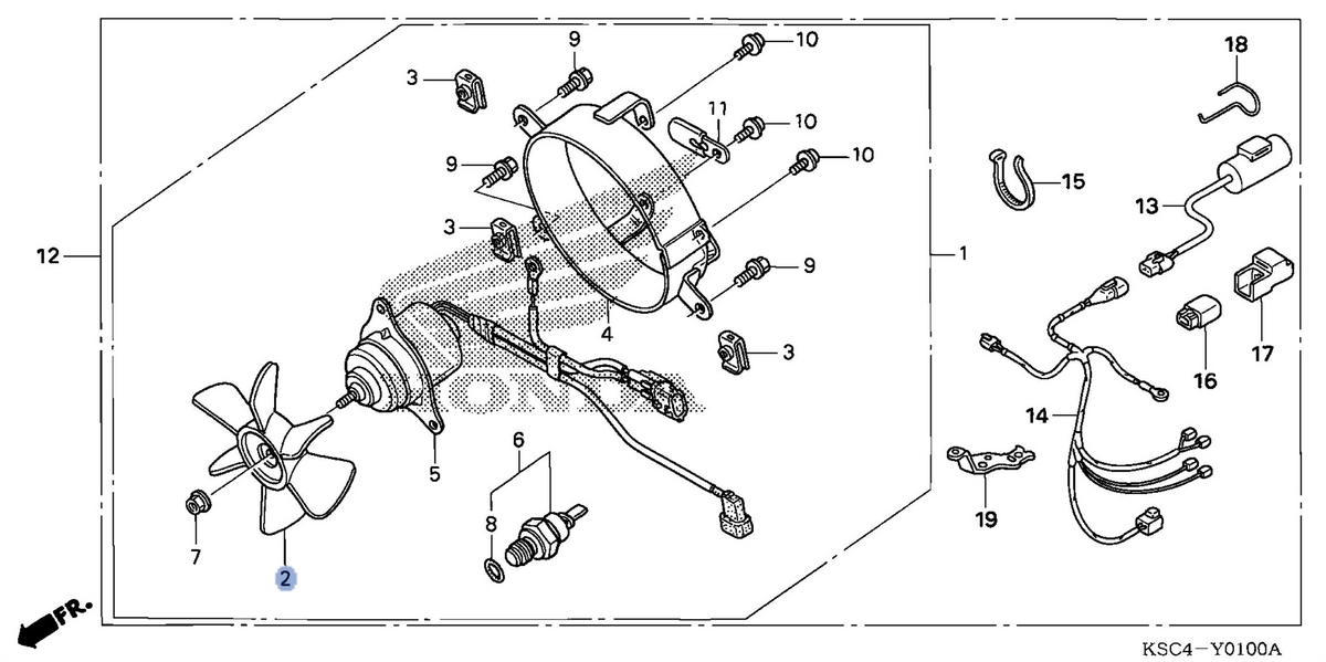 Honda OEM part 19009-KSC-671