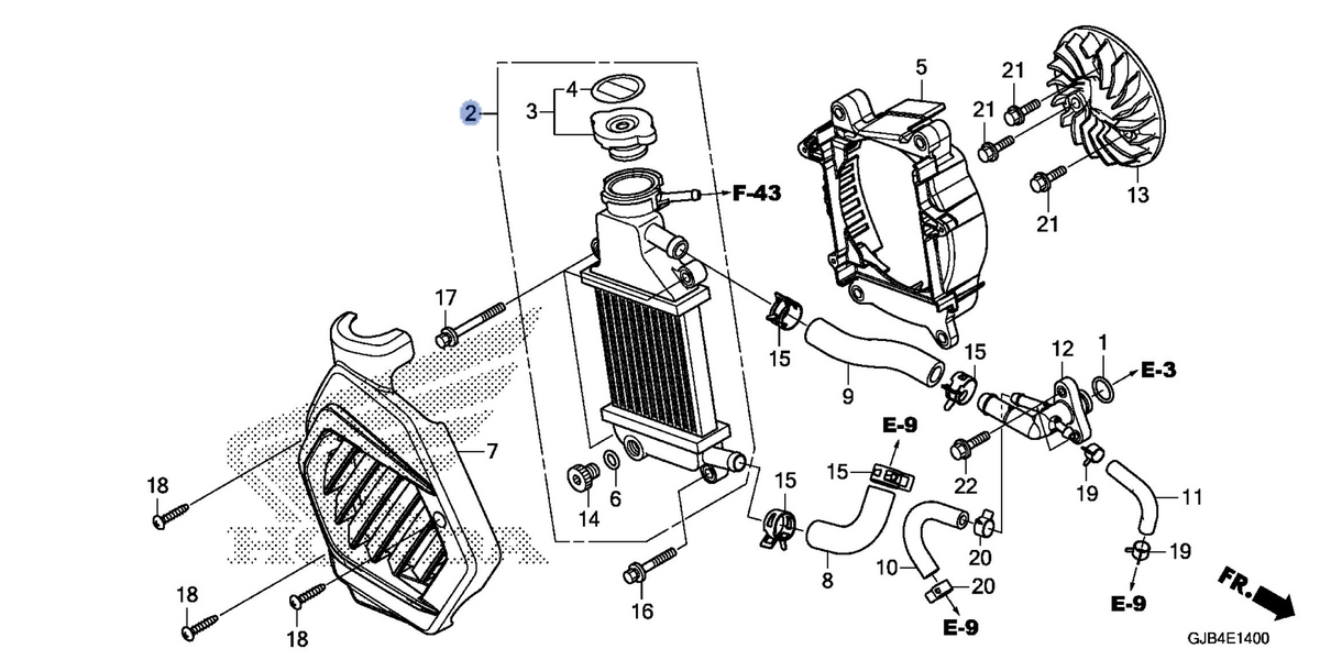 Honda OEM part 19010-GJB-305