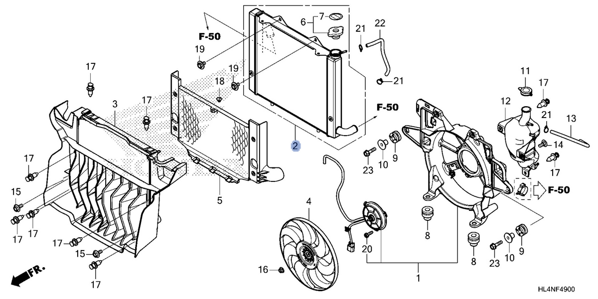 Honda OEM part 19010-HL4-AK1