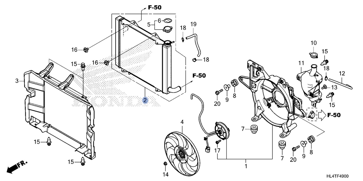 Honda OEM part 19010-HL4-B71