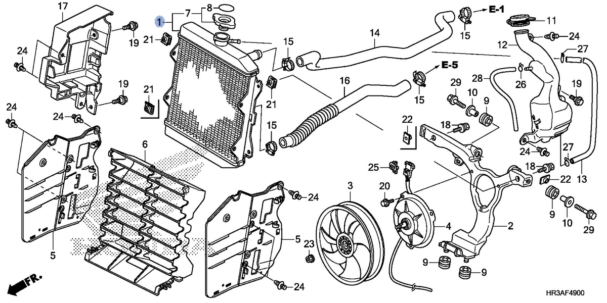 Honda OEM part 19010-HR3-A21