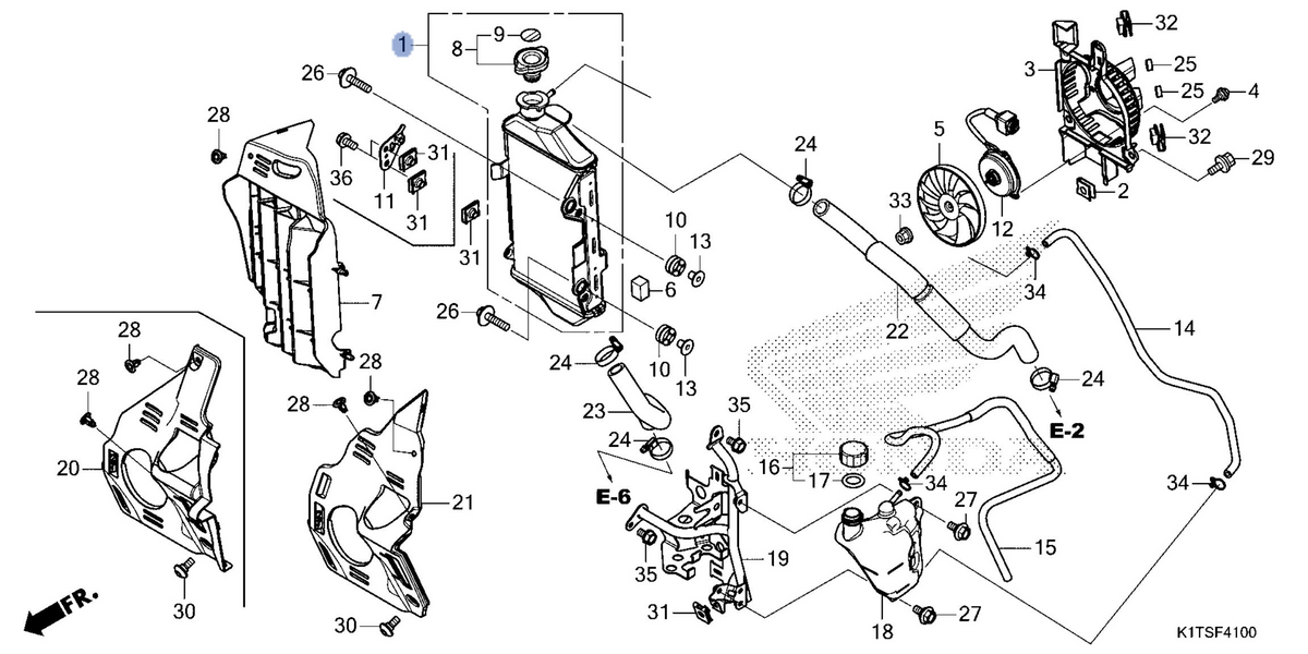 Honda OEM part 19010-K1T-A11