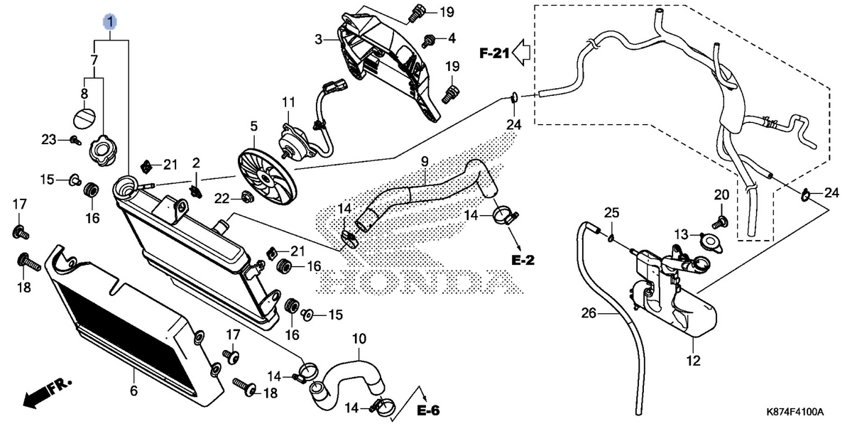 Honda OEM part 19010-K87-A01