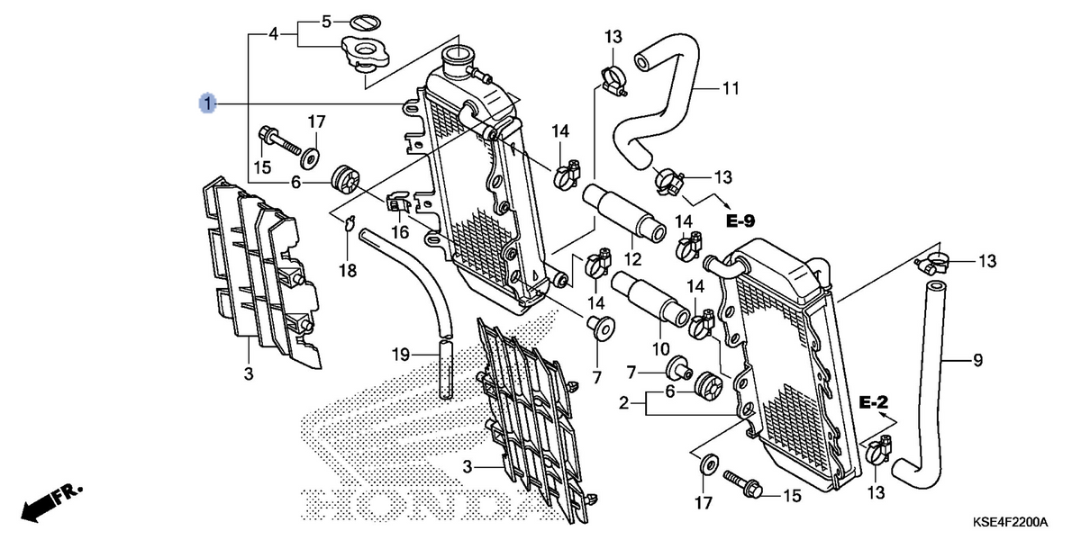 Honda OEM part 19010-KSE-003