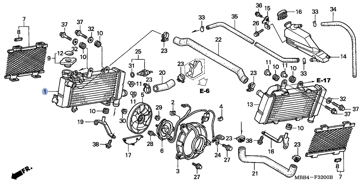 Honda OEM part 19010-MBB-D61