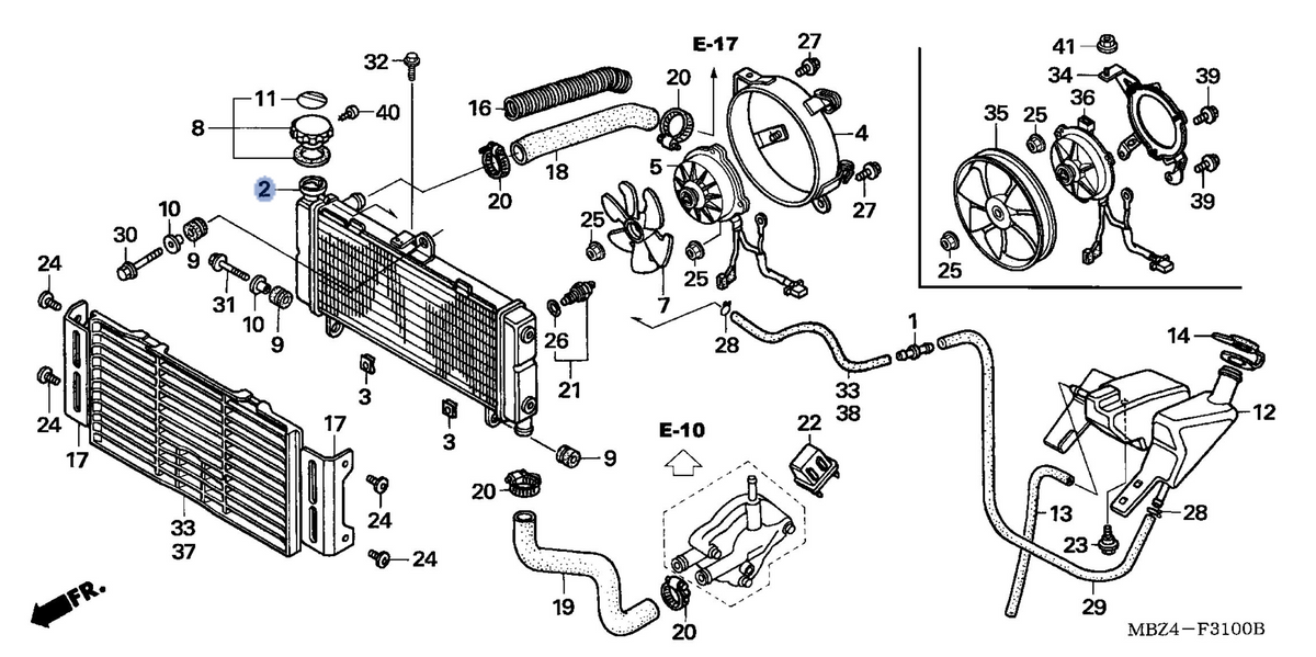 Honda OEM part 19010-MBZ-K01