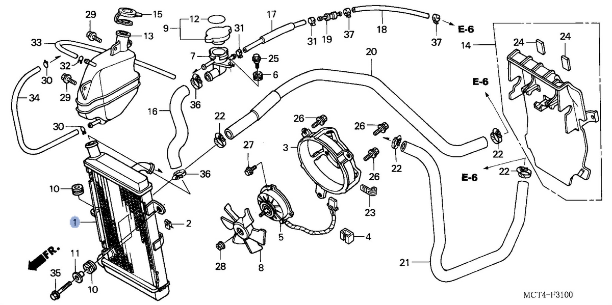 Honda OEM part 19010-MCT-941