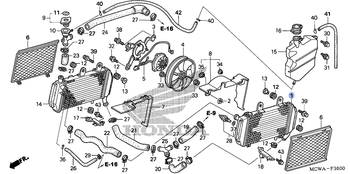 Honda OEM part 19010-MCW-K41