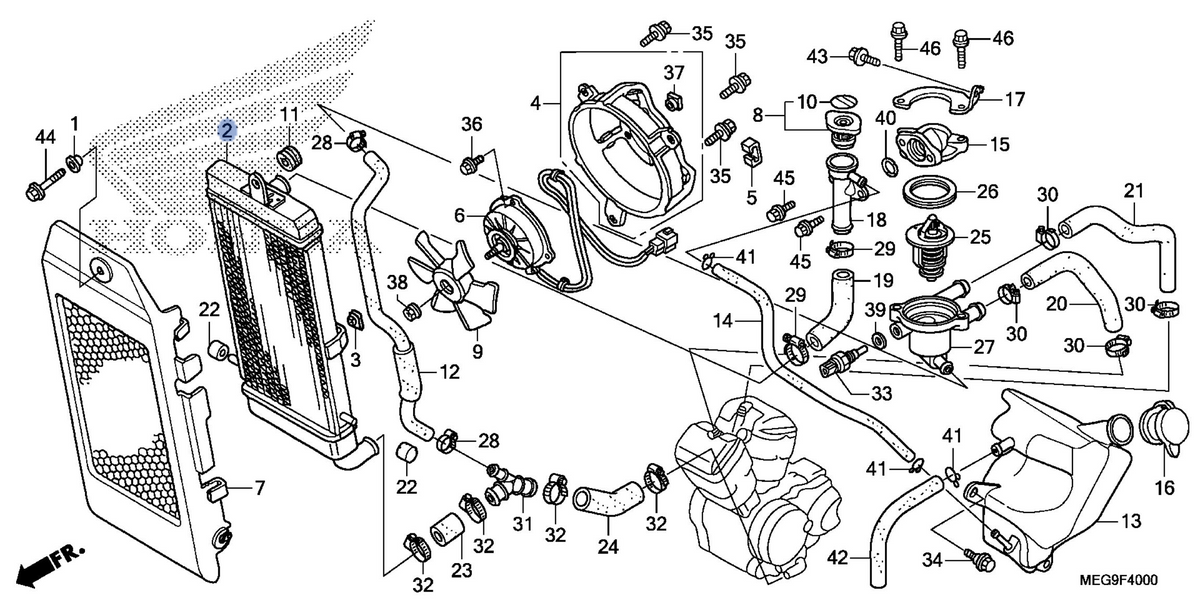 Honda OEM part 19010-MFE-305