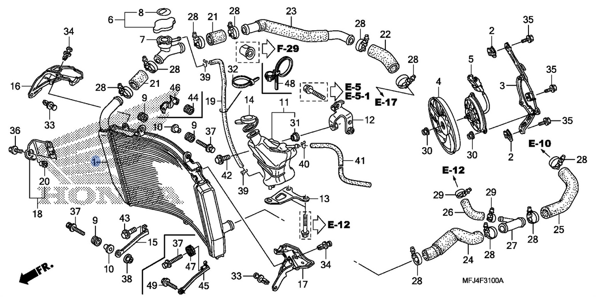 Honda OEM part 19010-MFJ-305
