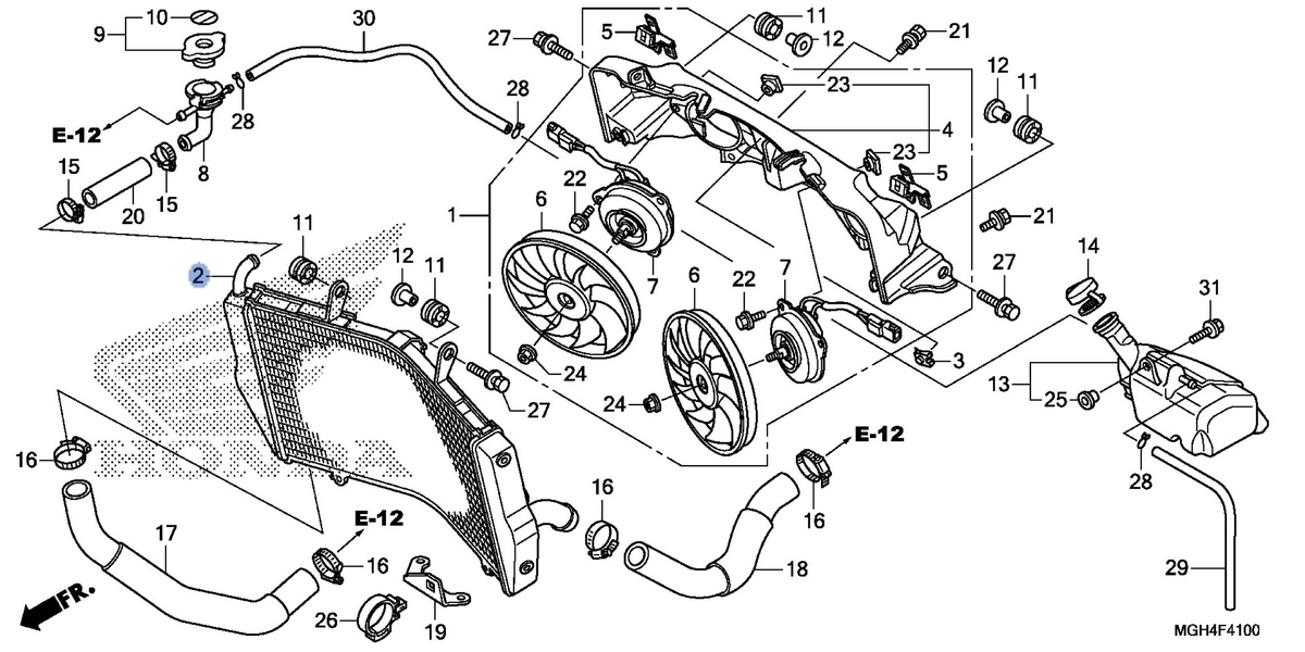 Honda OEM part 19010-MGH-641