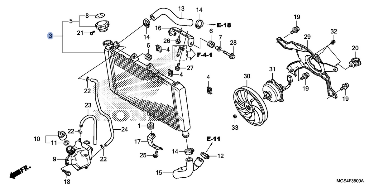 Honda OEM part 19010-MGS-J31
