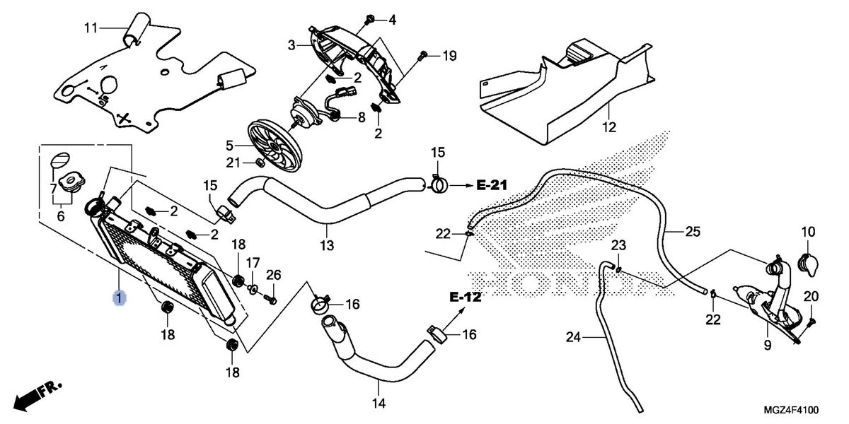 Honda OEM part 19010-MGZ-305