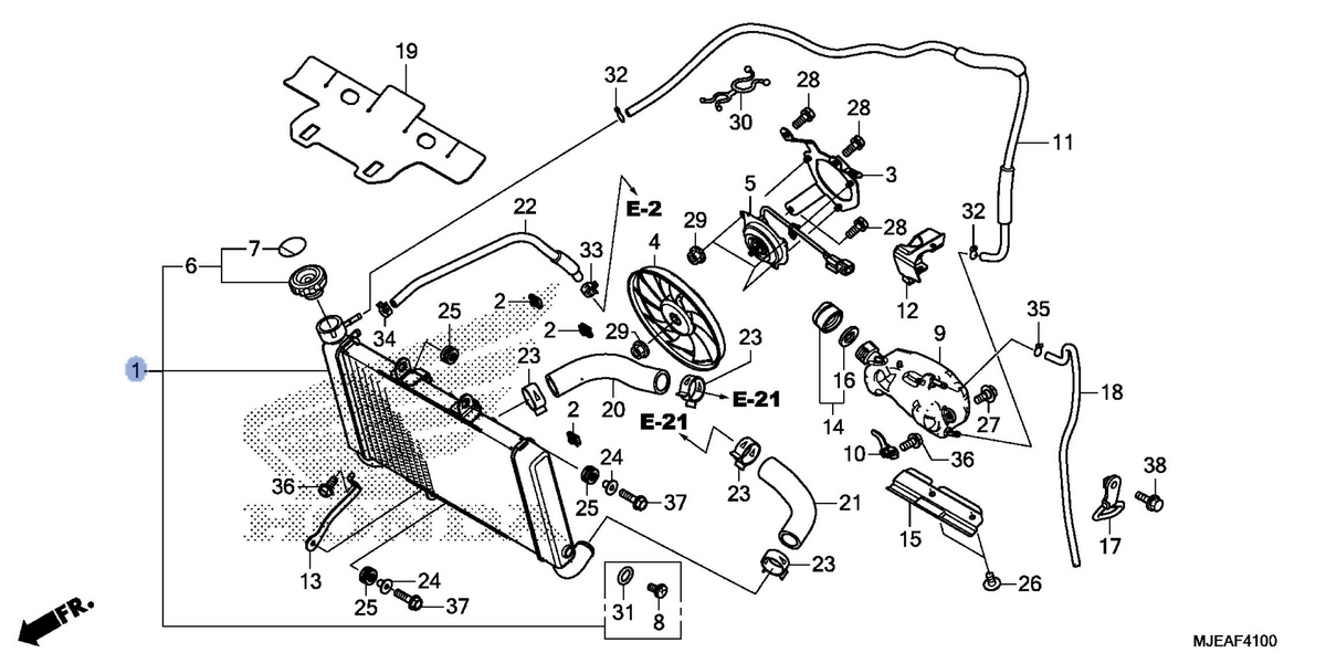 Honda OEM part 19010-MJE-306