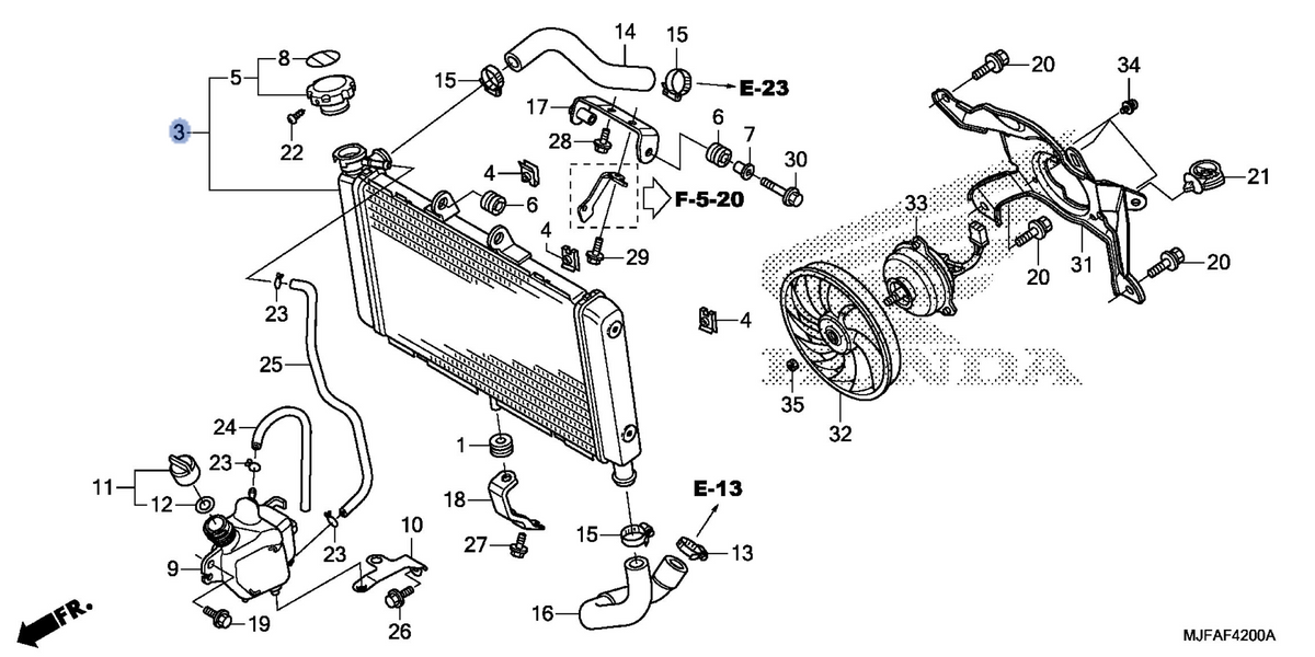Honda OEM part 19010-MJF-A01
