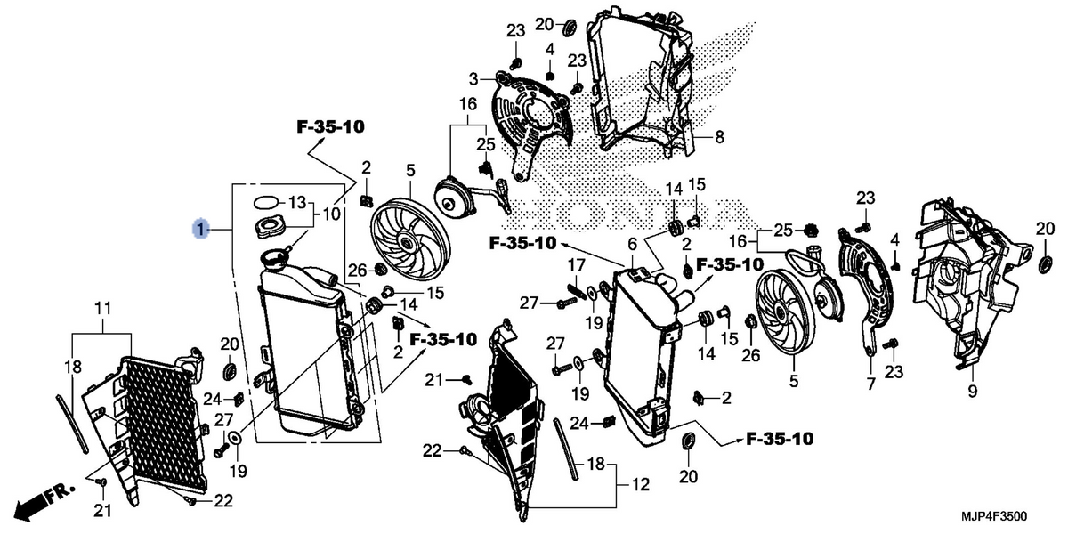 Honda OEM part 19010-MJP-A61