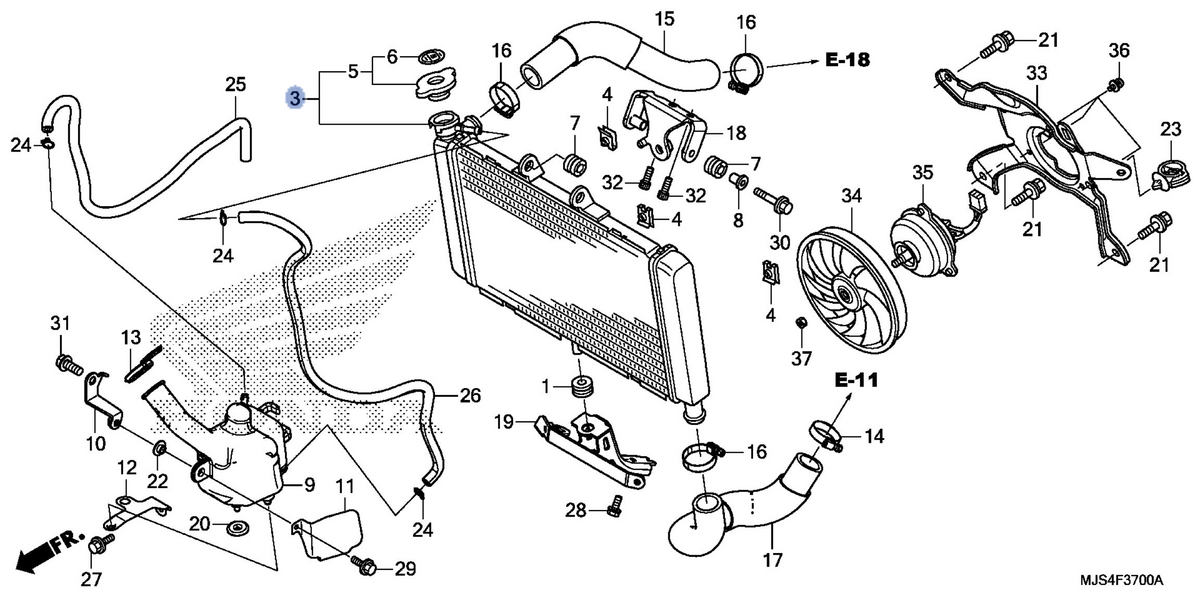 Honda OEM part 19010-MJS-305