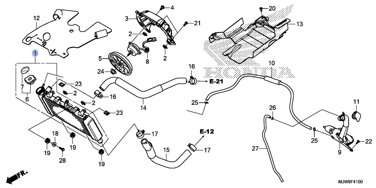 Honda OEM part 19010-MJW-306
