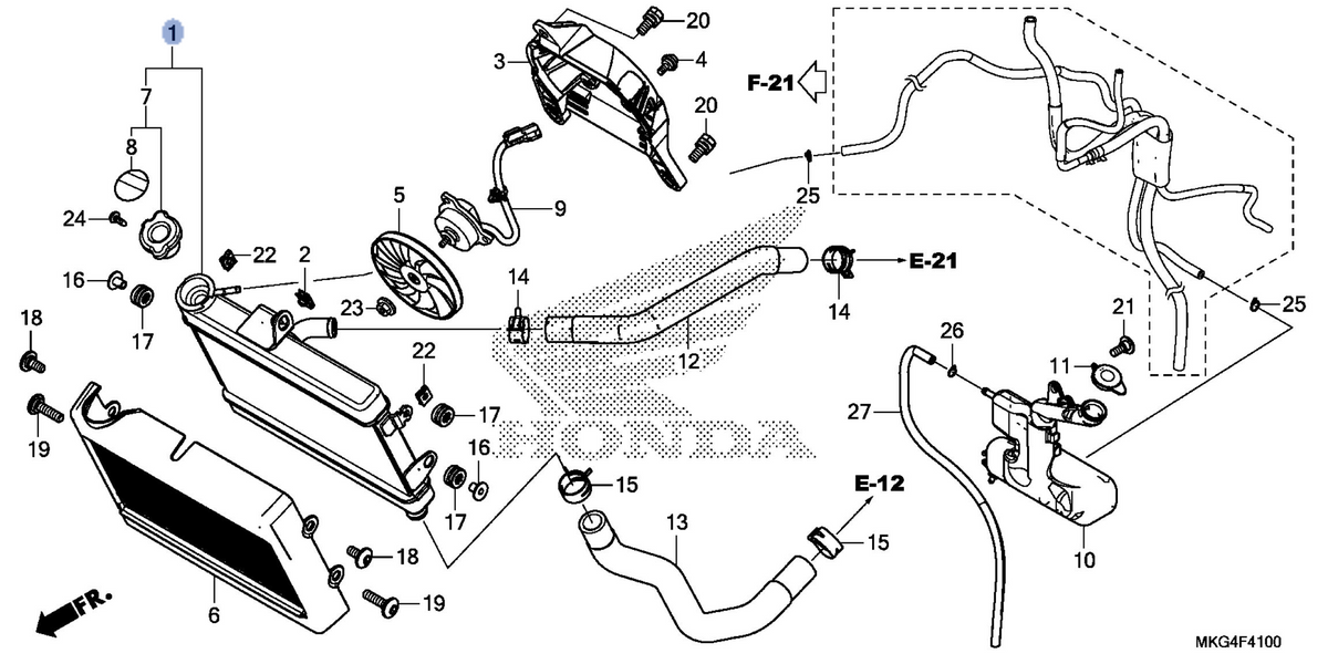 Honda OEM part 19010-MKG-A01