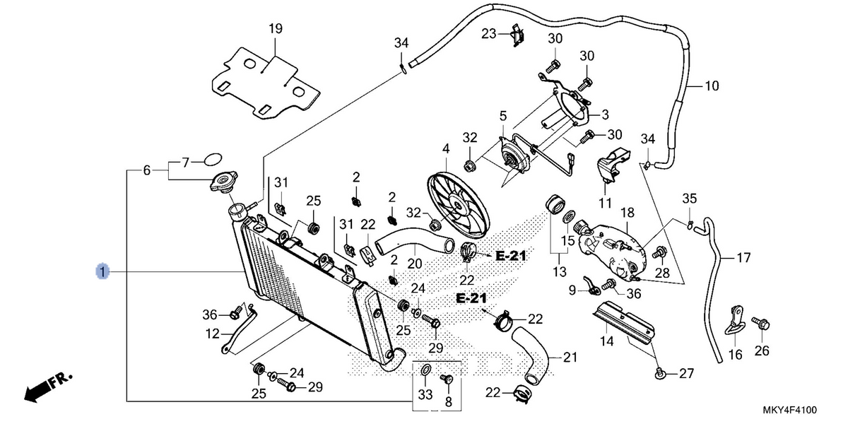 Honda OEM part 19010-MKY-L71