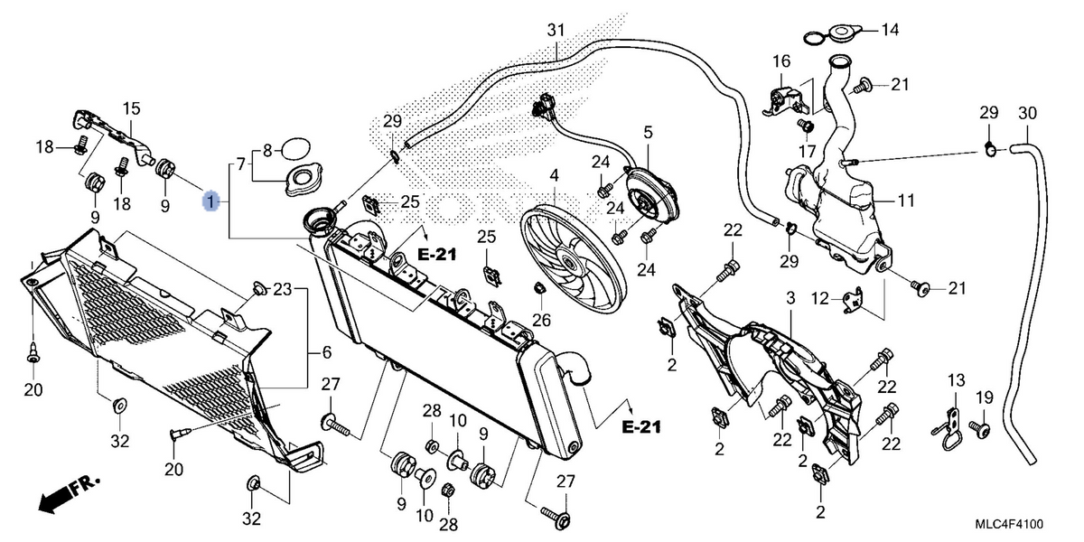 Honda OEM part 19010-MLC-A01