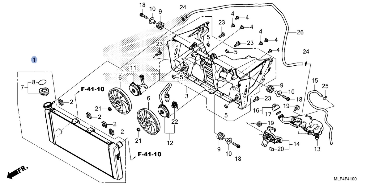 Honda OEM part 19010-MLF-J71