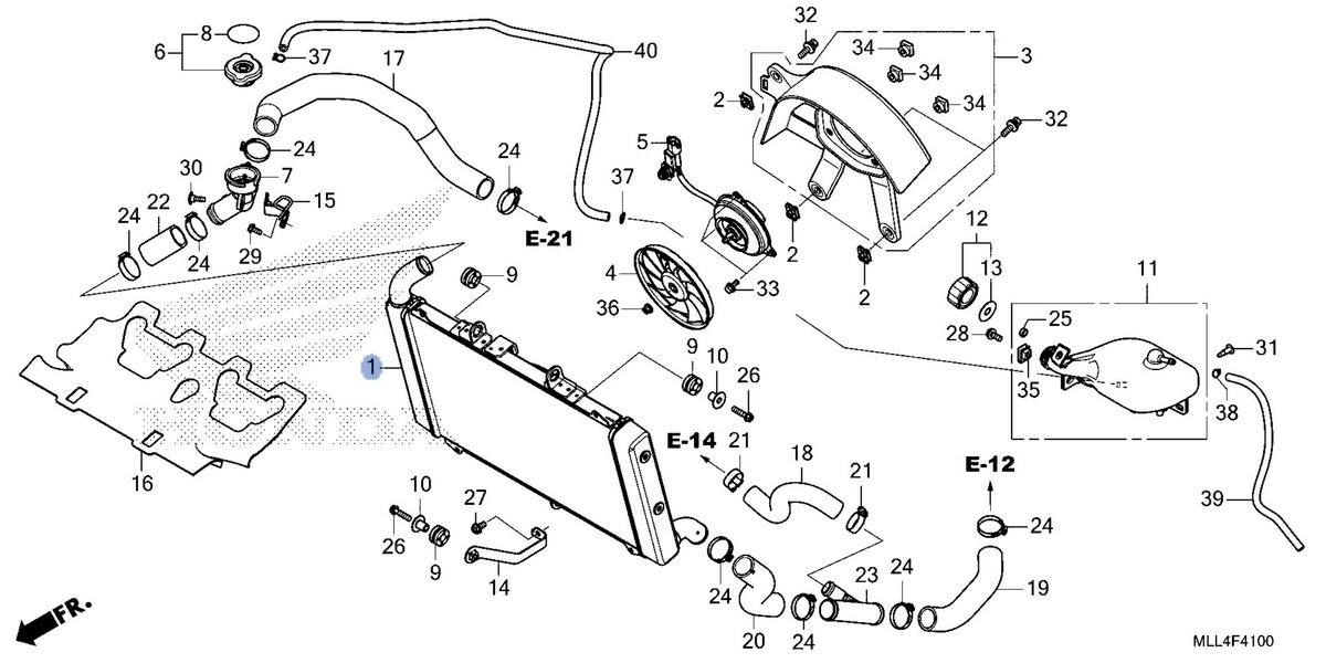 Honda OEM part 19010-MLL-D01