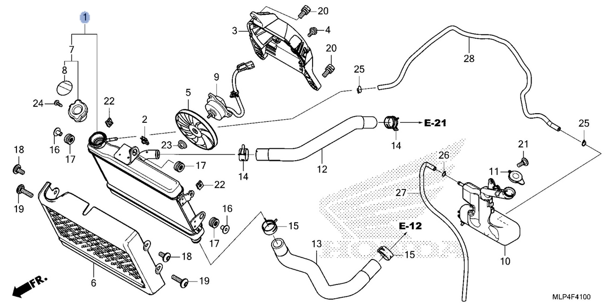 Honda OEM part 19010-MLP-AA1