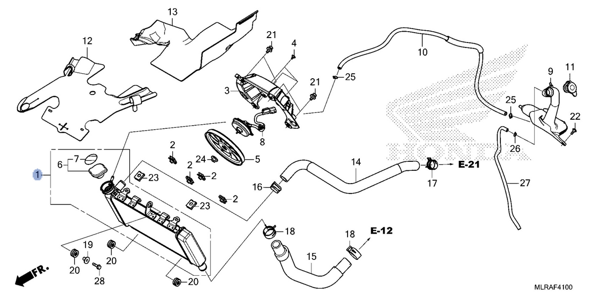 Honda OEM part 19010-MLR-A41