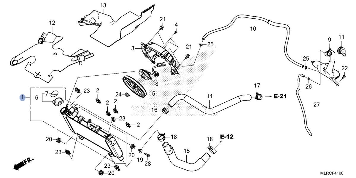 Honda OEM part 19010-MLR-A81