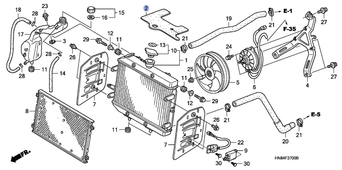 Honda OEM part 19011-HN8-000