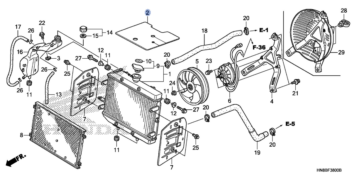 Honda OEM part 19011-HN8-A60