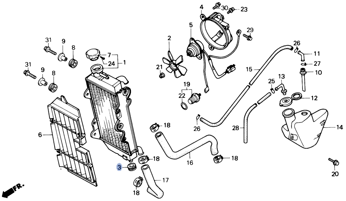 Honda OEM part 19012-HB9-000