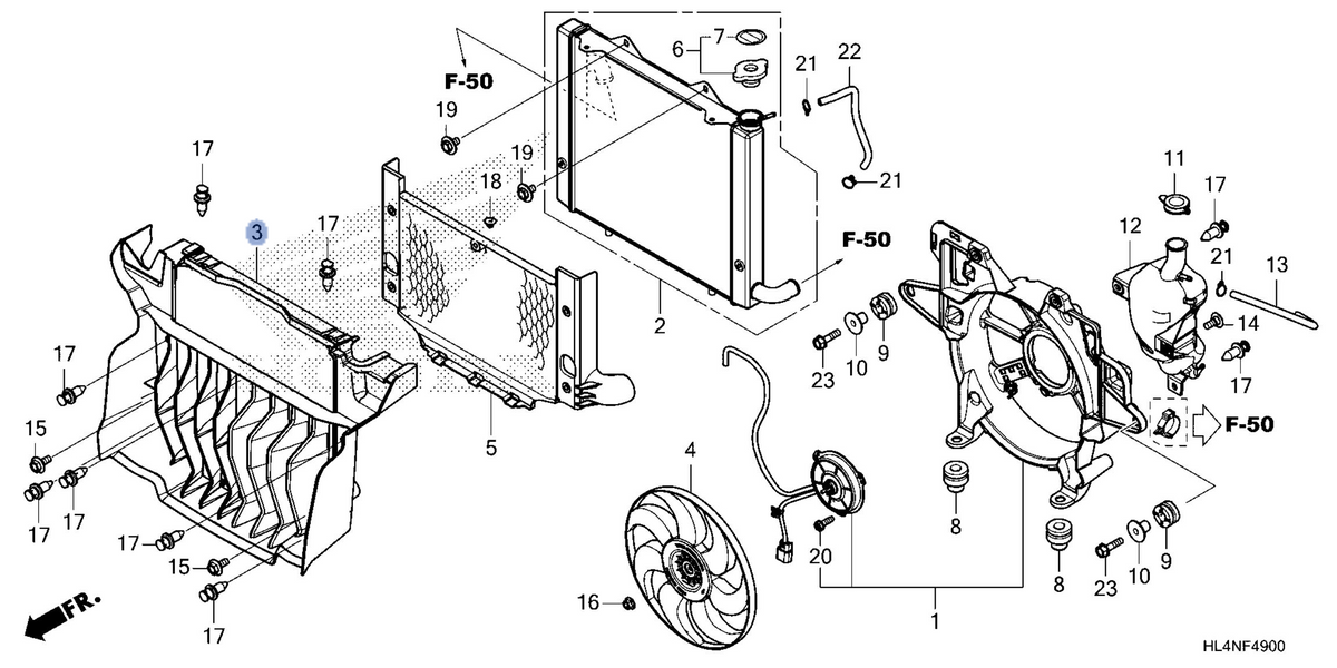 Honda OEM part 19014-HL4-AK0
