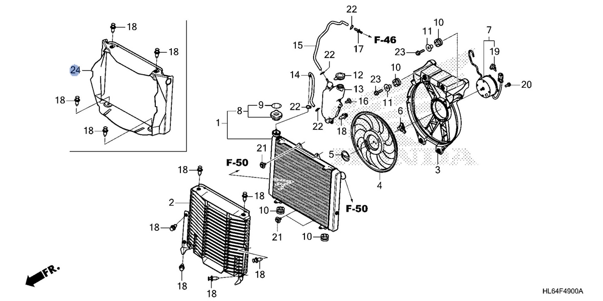Honda OEM part 19014-HL6-AA0