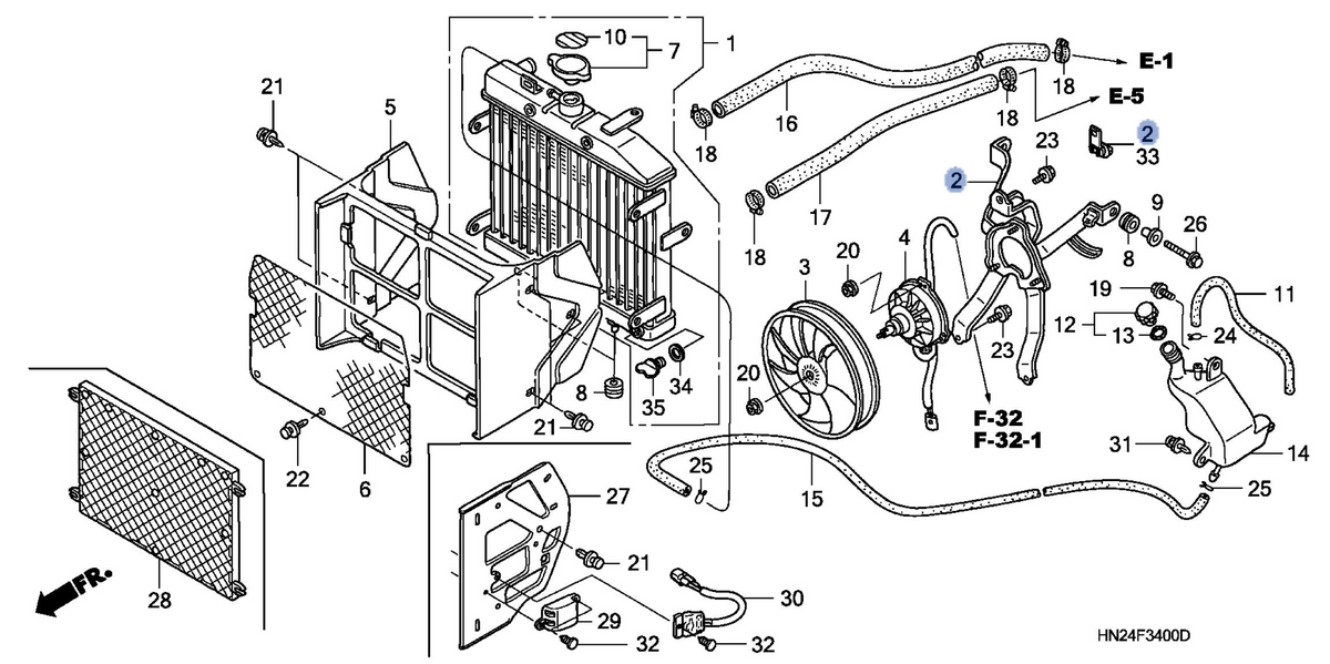 Honda OEM part 19015-HN2-013