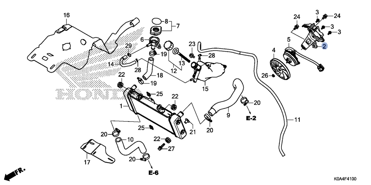 Honda OEM part 19015-K0A-E11