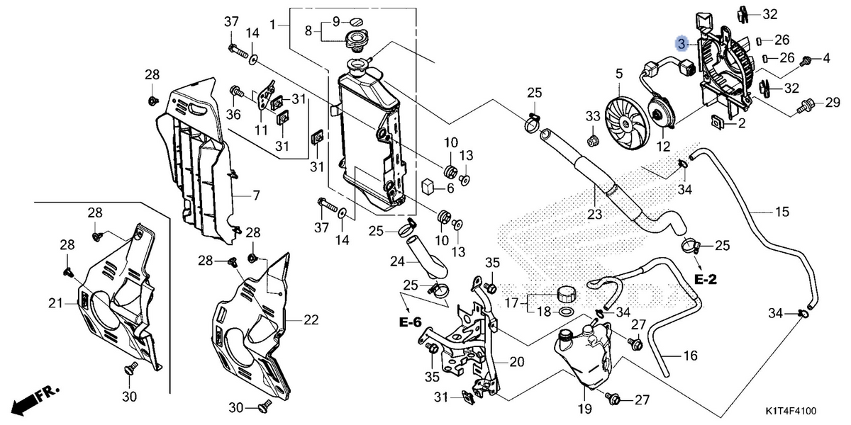 Honda OEM part 19015-K1T-E11