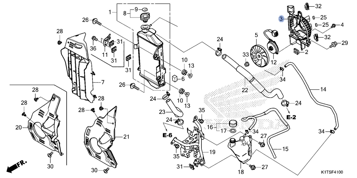 Honda OEM part 19015-K1T-ER1
