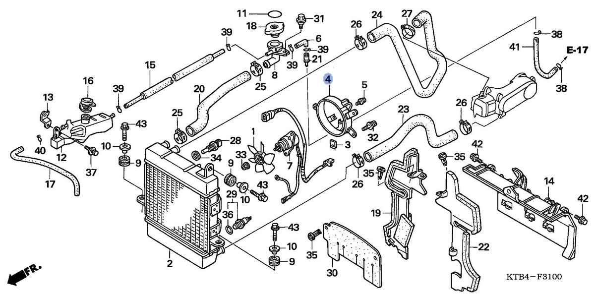 Honda OEM part 19015-KFG-J01