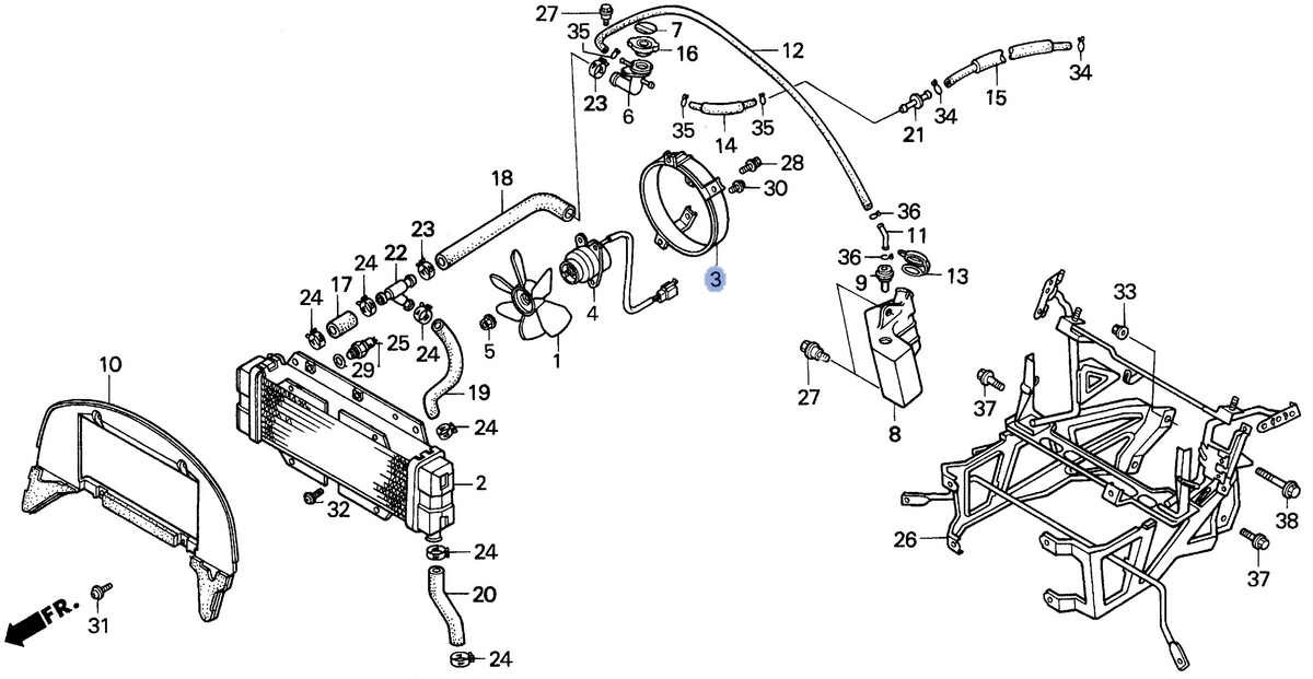 Honda OEM part 19015-KS4-003
