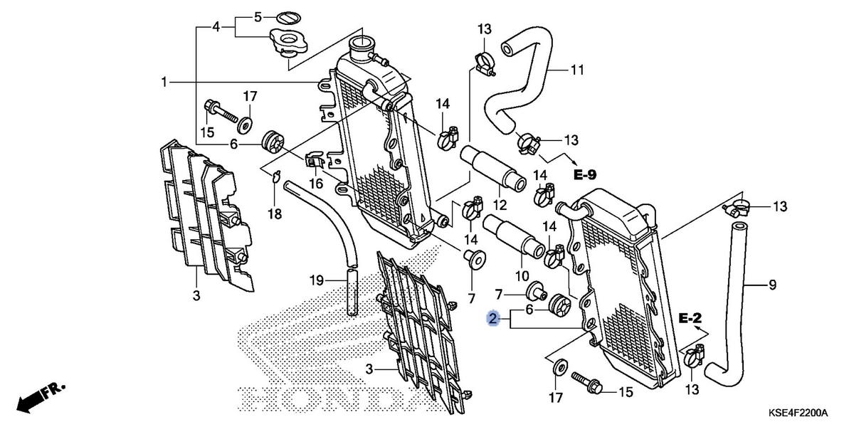 Honda OEM part 19015-KSE-003